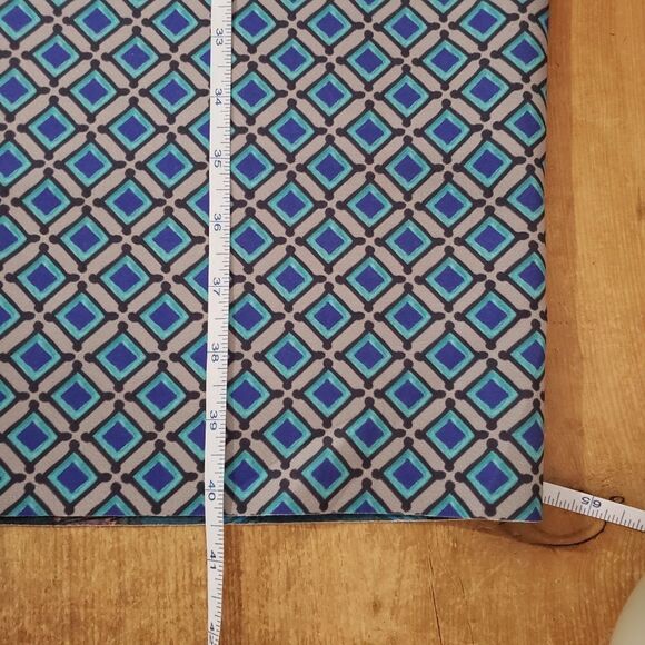 Animapop XS Small Long Sleeve Blue Print Asymmetrical Neckline Reversible Dress - Picture 16 of 16